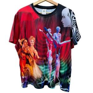 Cirque Du Soleil Circus all over graphic Shirt Red Men's 2XL